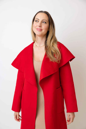 A closeup of the front of The Happily Eva After Collection Lenora Coat