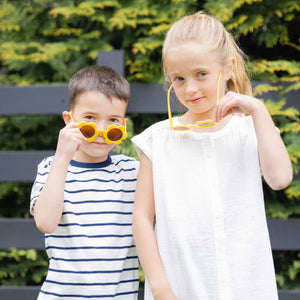 Marlowe and Major Martino wear The Happily Eva After Collection Major Sunnies