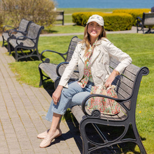 Eva Amurri wears The Happily Eva After Collection Team Lake Hat in Bar Harbor, Maine